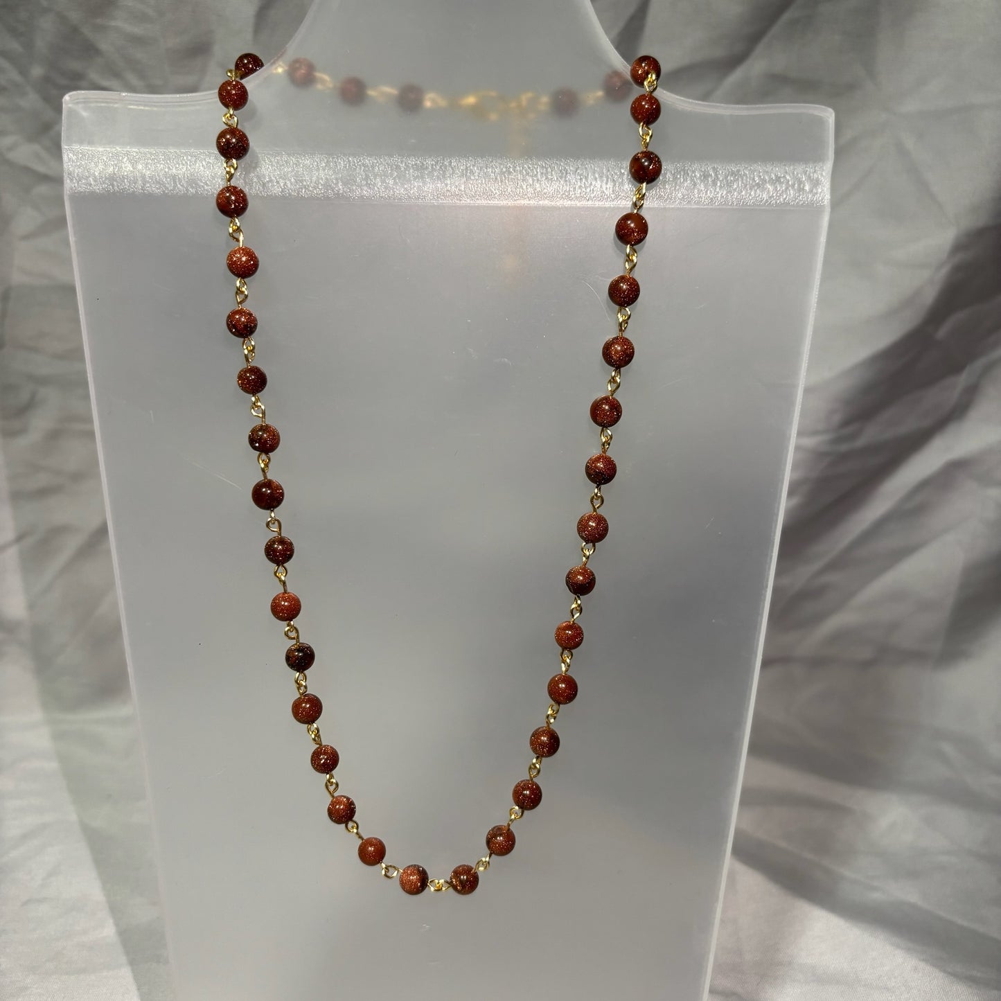 Sparkly Brown Beaded Necklace