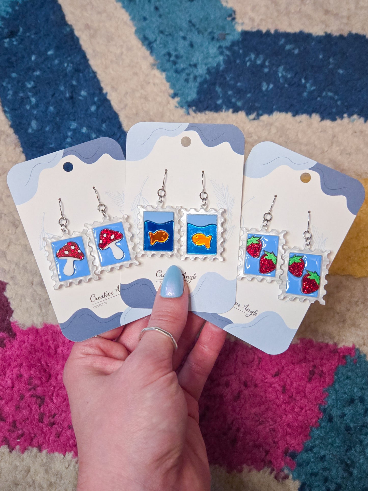 Stamp Dangle Earrings
