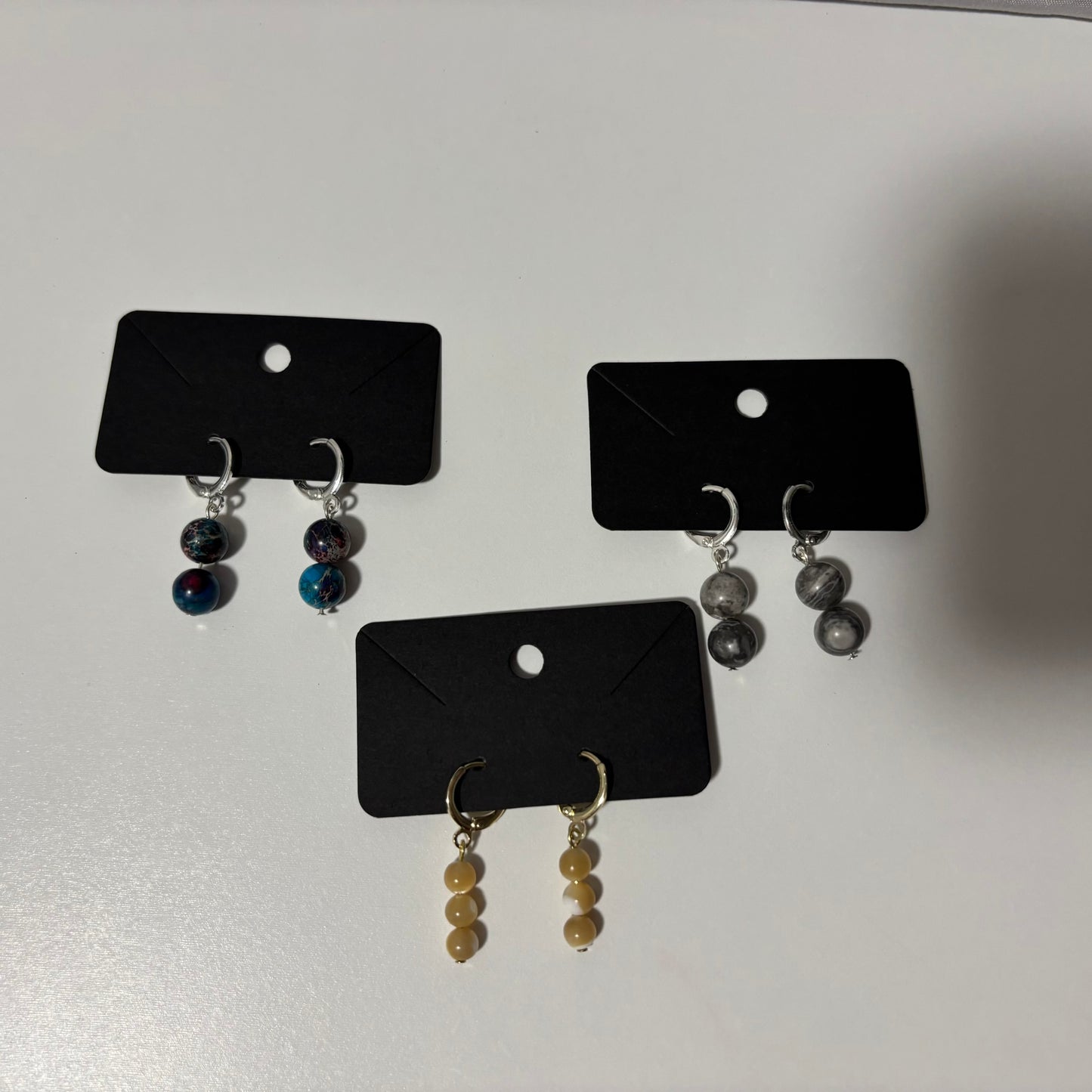Stone Huggie Earrings