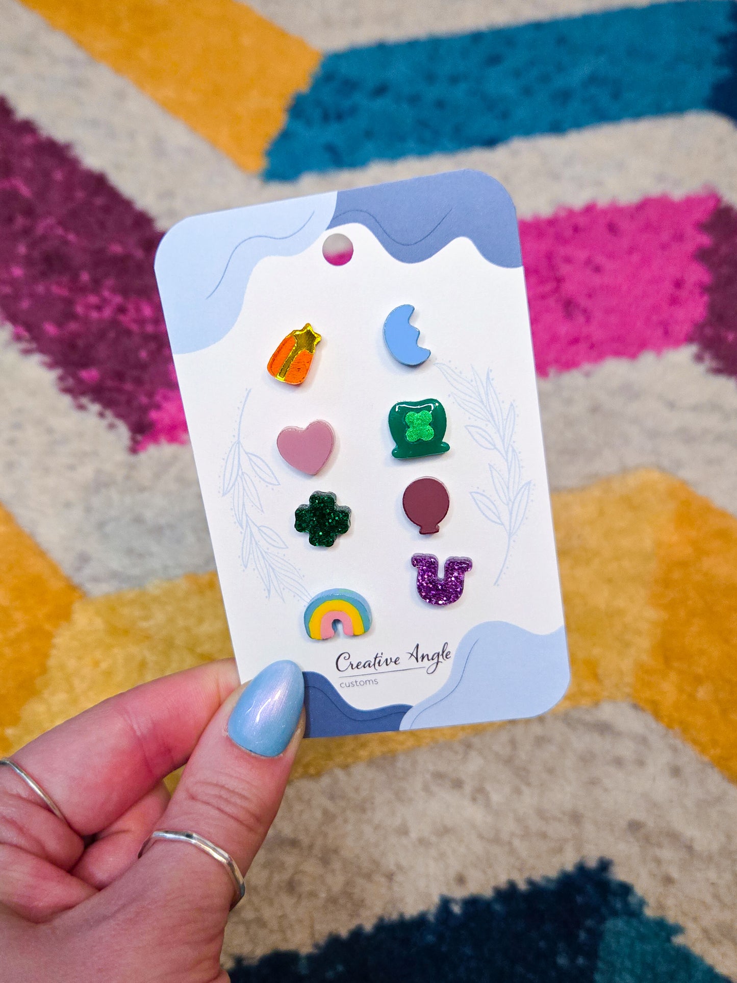 Mini Lucky Charm Earrings Stud Set