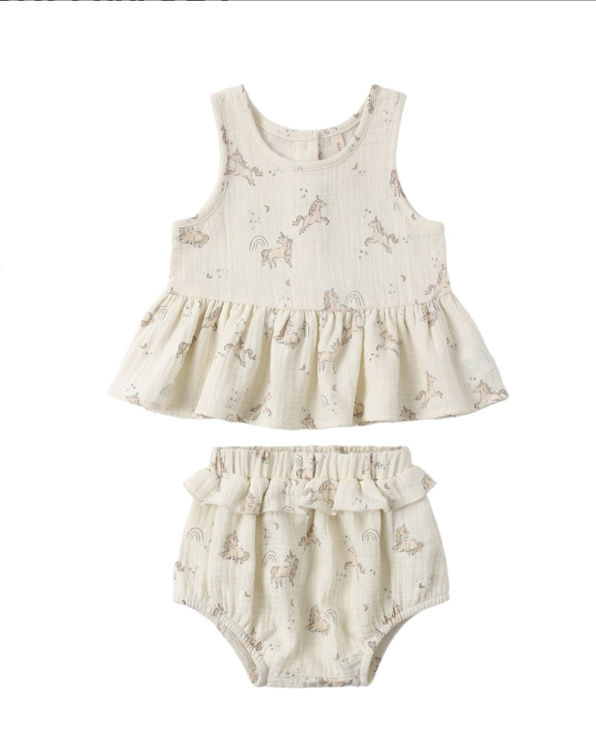 Unicorns Peplum Set