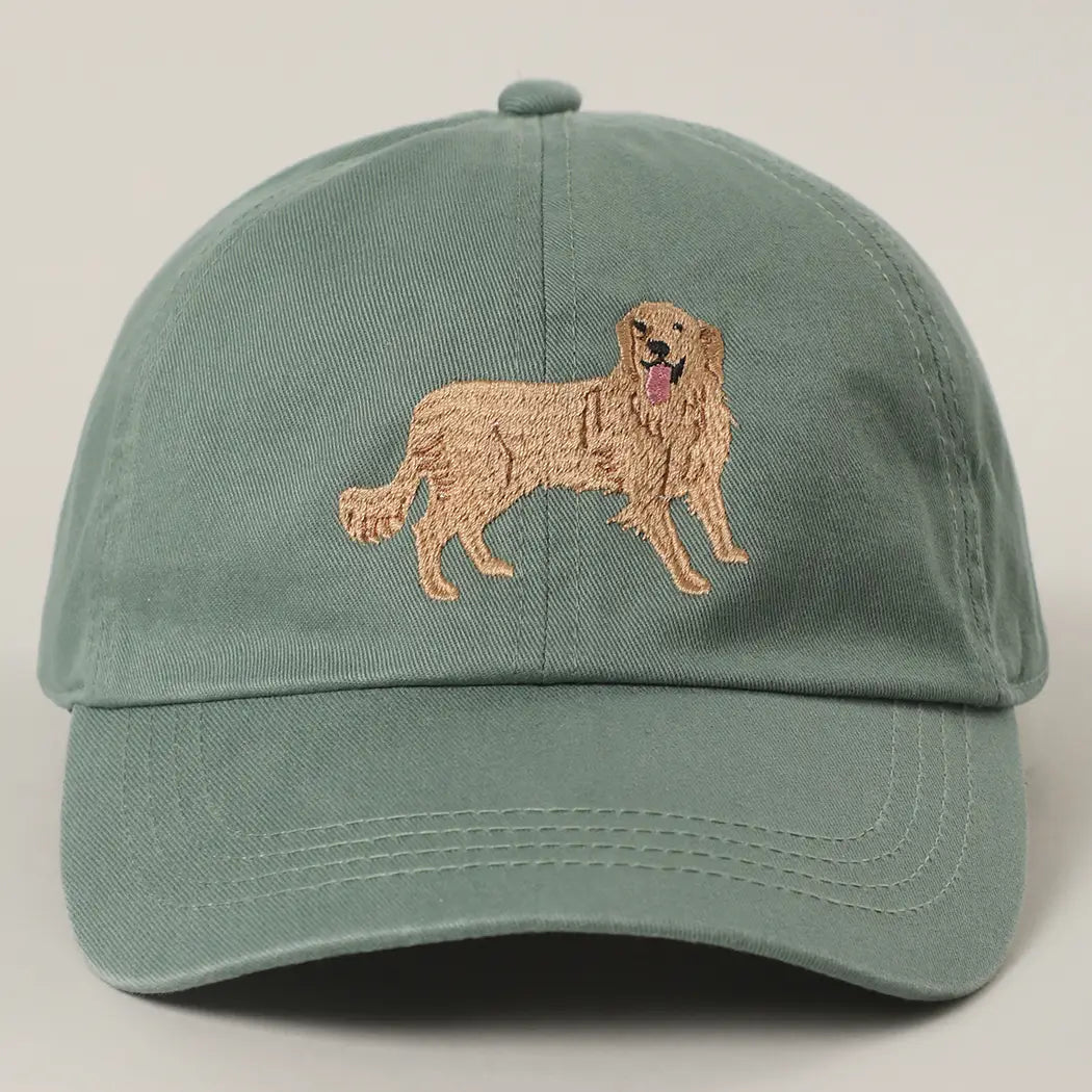 Golden Retriever Embroidery Cotton Baseball Cap