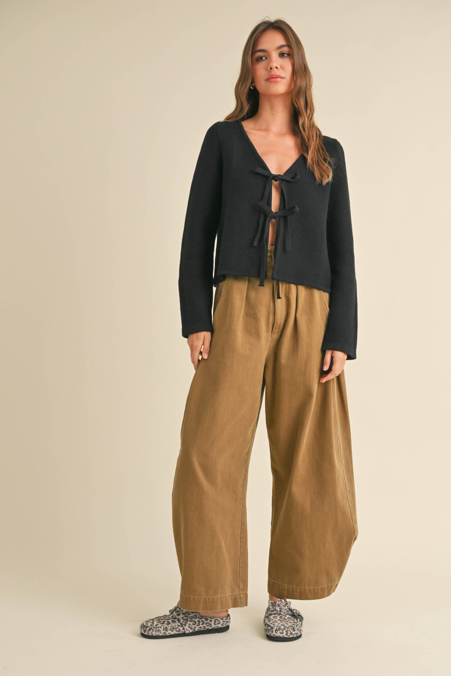 Long Sleeve Tie Cardigan