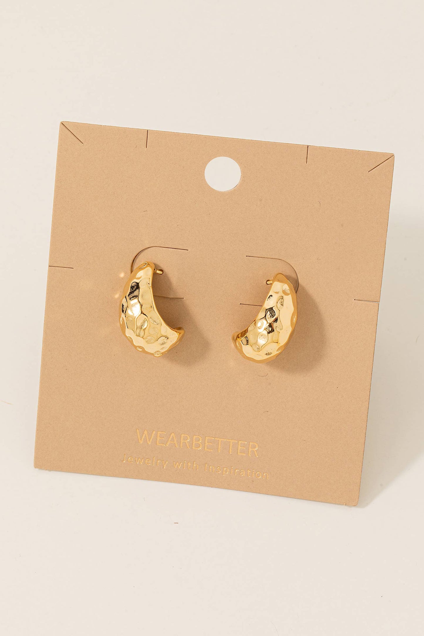 Dented Metallic Hoop Earrings