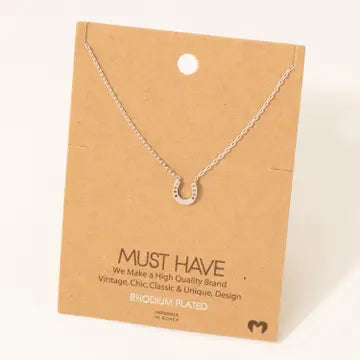 Mini Horseshoe Pendant Necklace