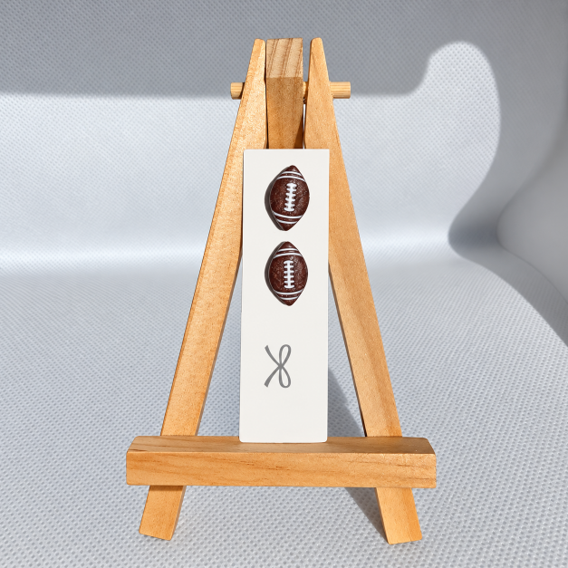 Mini Football Post Earrings
