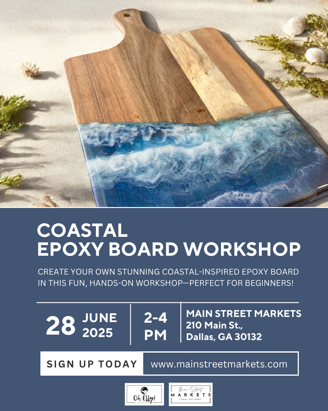 6/28/25 Coastal Epoxy Resin Workshop - Dallas, Ga