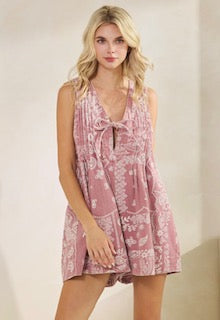 Sleeveless Denim Romper