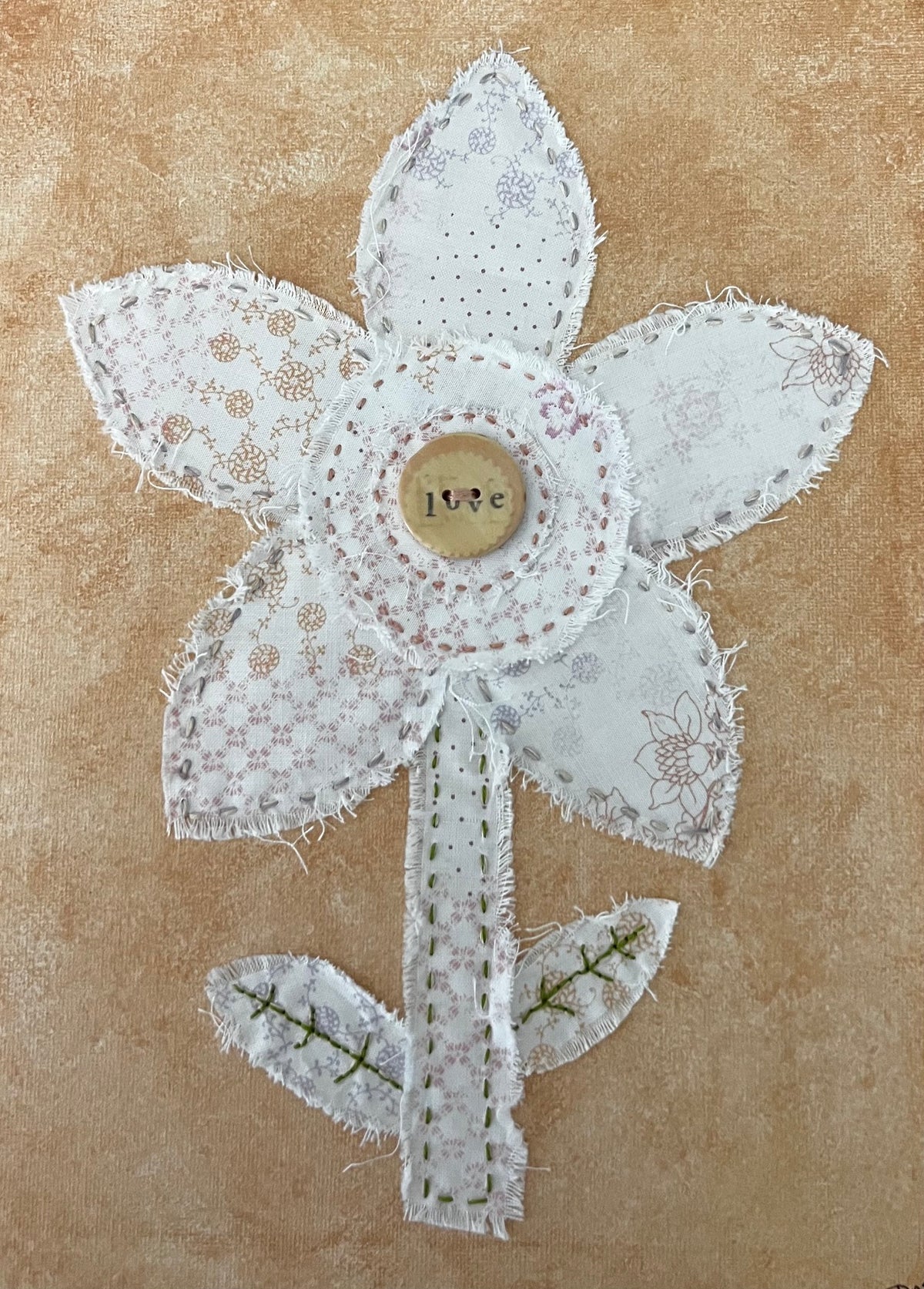 Large Boho Embroidered Flower