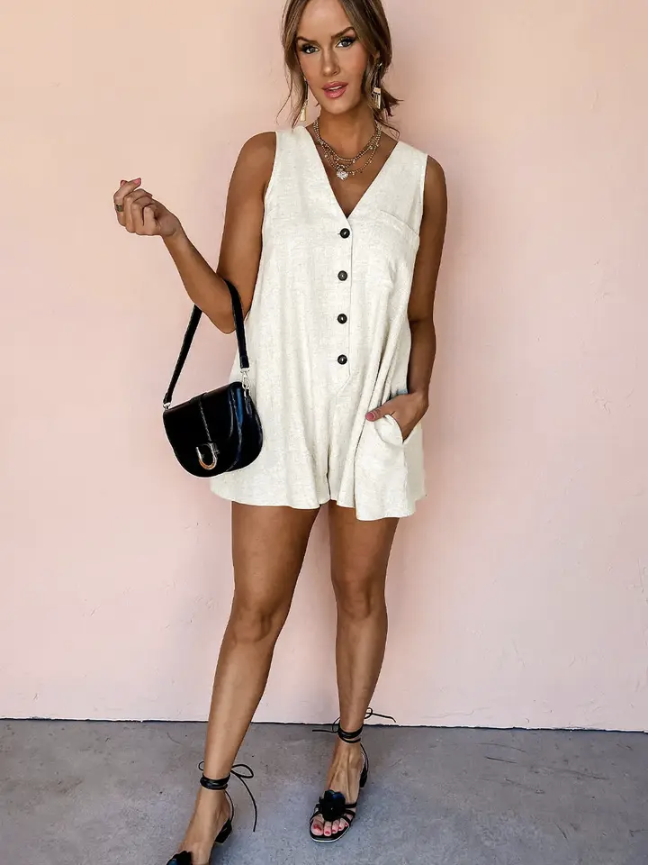 V-neck Romper