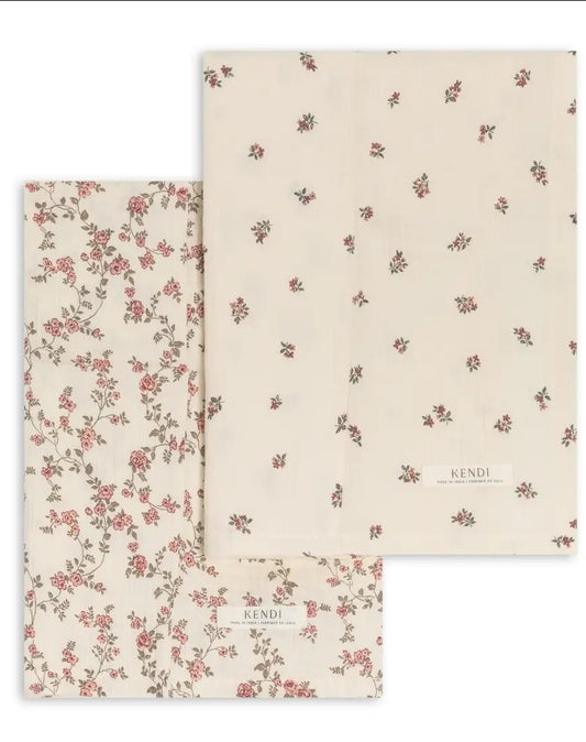 Betty Floral 2-Pack Burp Cloths