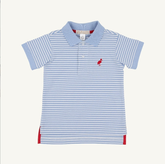 Beale Street Stripe Prim and Proper Polo