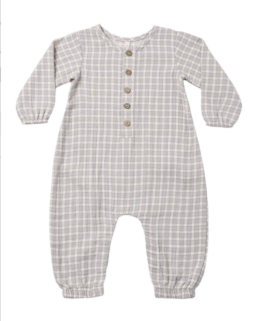Blue Gingham Eden Romper