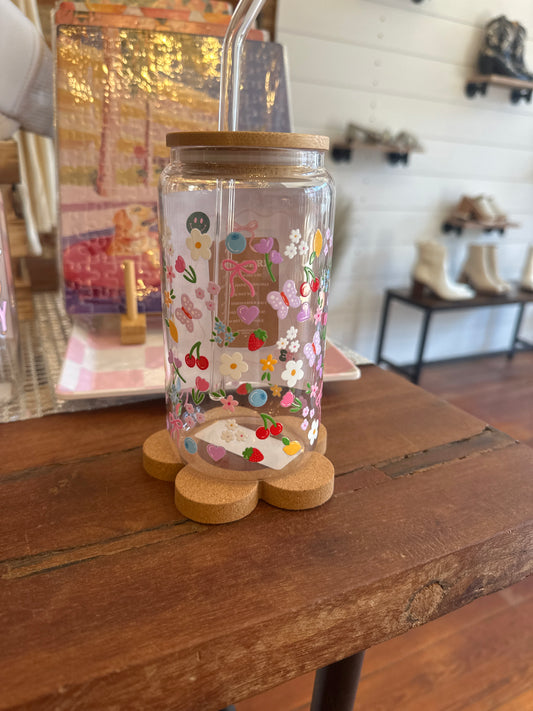 Pastel Minis 16oz Glass Cup