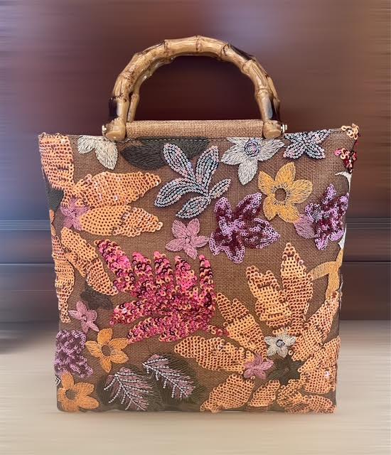 Floral Medium Tote Handbag