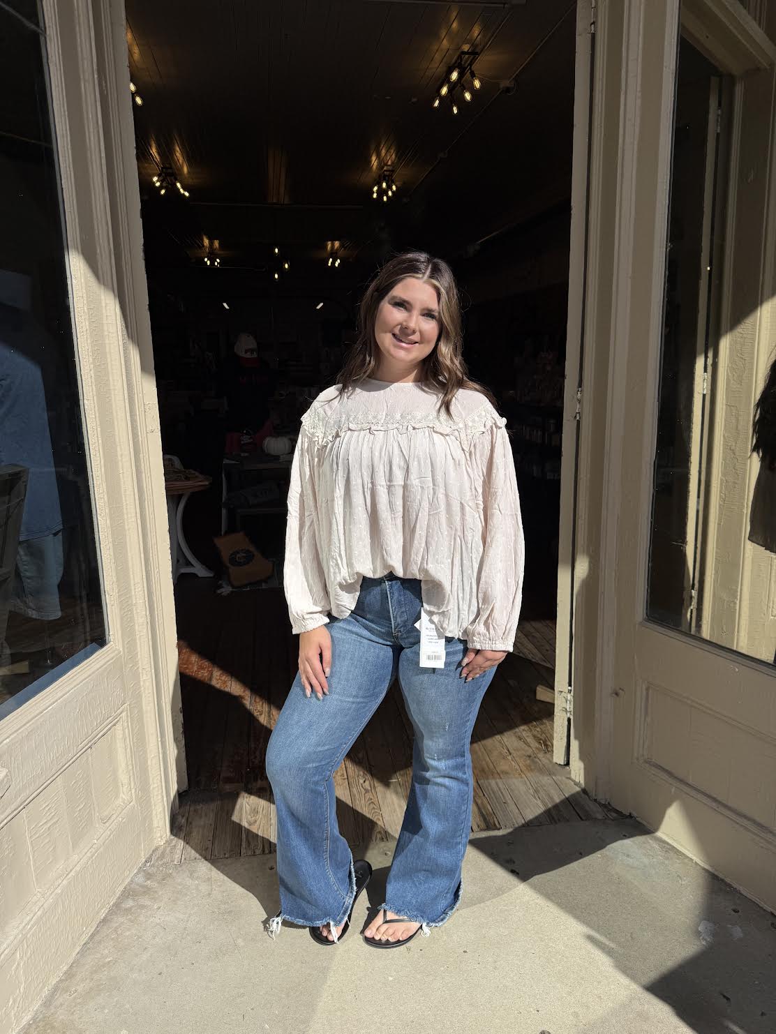 Back Talk Lace Up Top