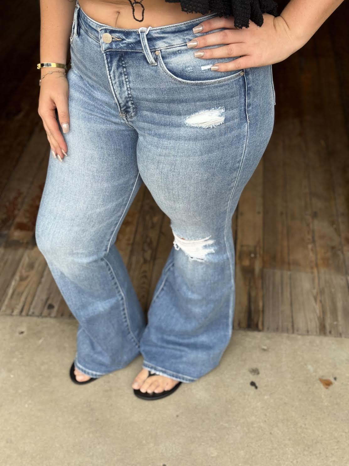 Risen medium denim bootcut