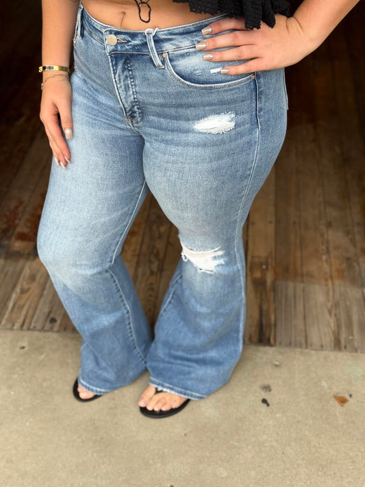 Risen medium denim bootcut