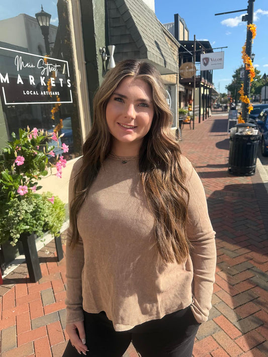 Mocha Moments Keyhole Back Top