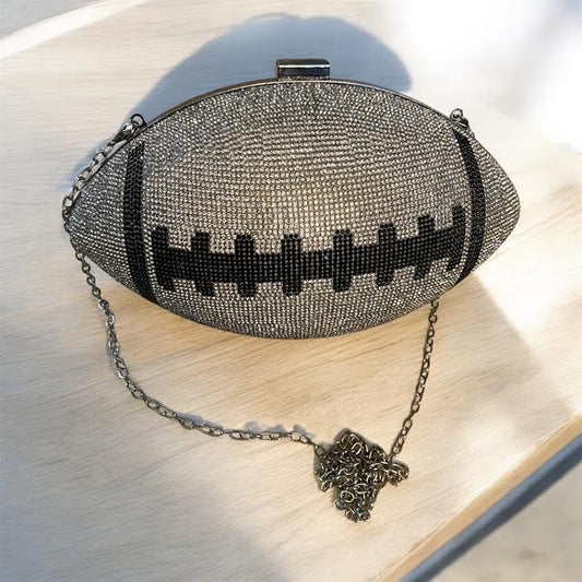 Rhinestone Football Handbag