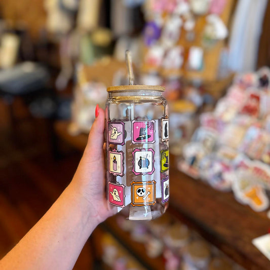 Spooky Frames Glass Can Cup