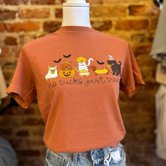 No Tricks Just Treats Comfort Color T-Shirt | Yam
