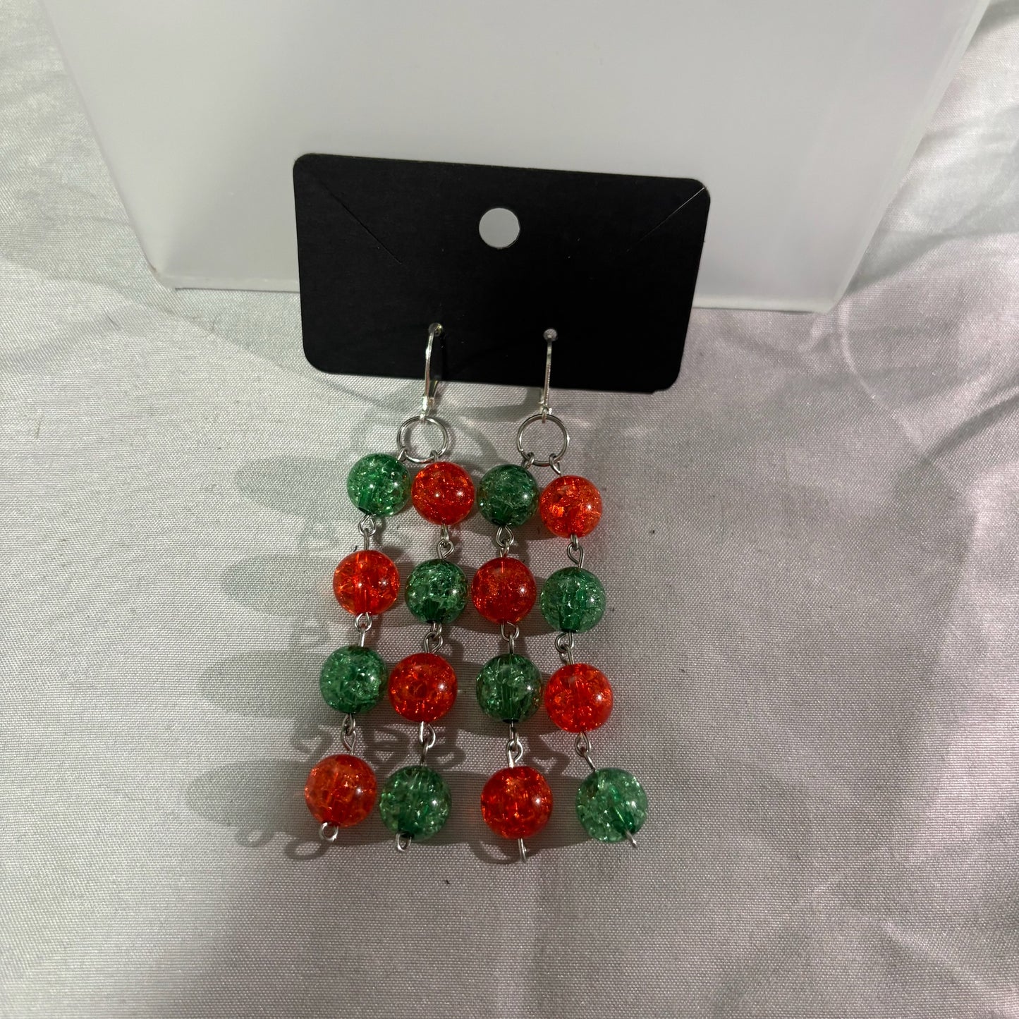 2-Strand Christmas Dangle Earrings