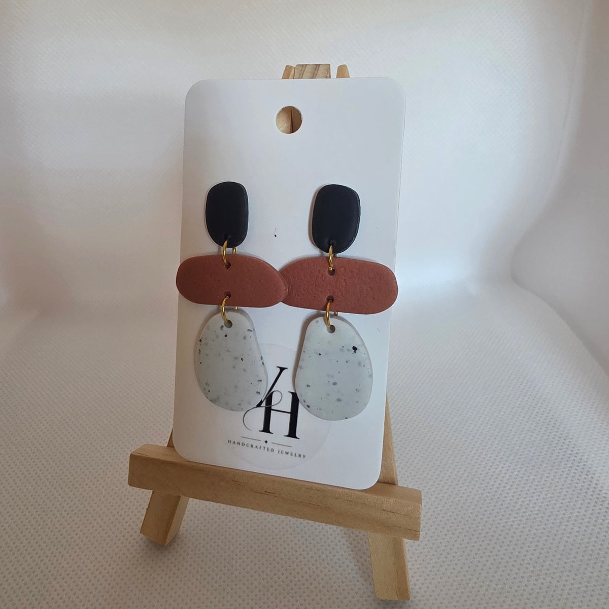 3-Colored Abstract Dangle Earrings