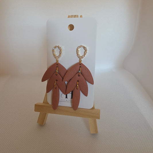 Terracotta Earrings with Oval Post