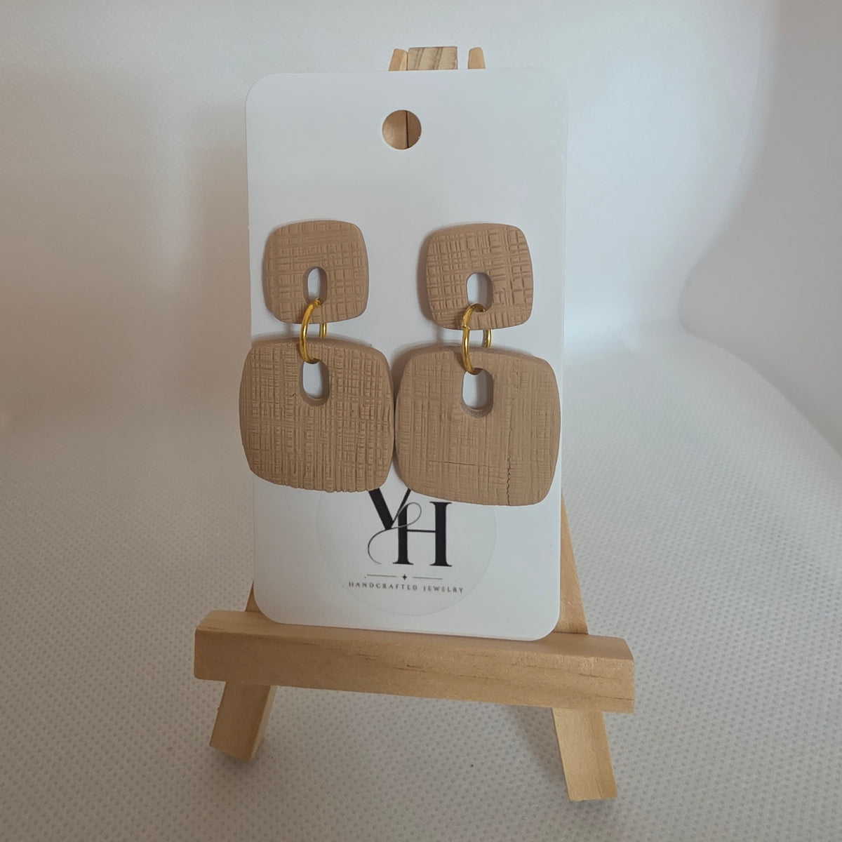 Tan Square Dangle