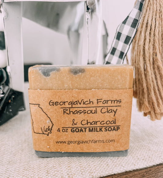 Rhassoul Clay & Charcoal Goat Milk Soap