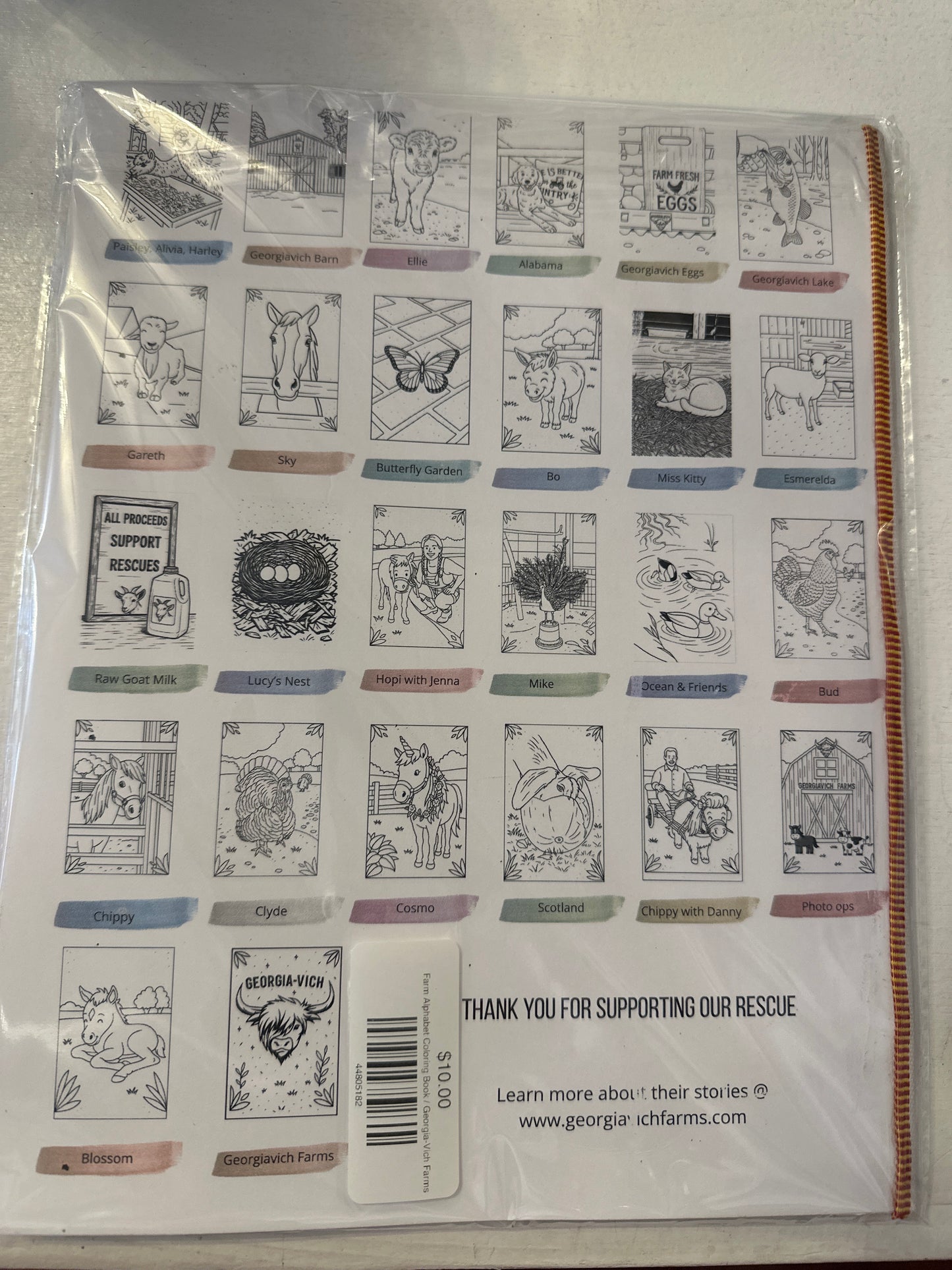 Farm Alphabet Coloring Book