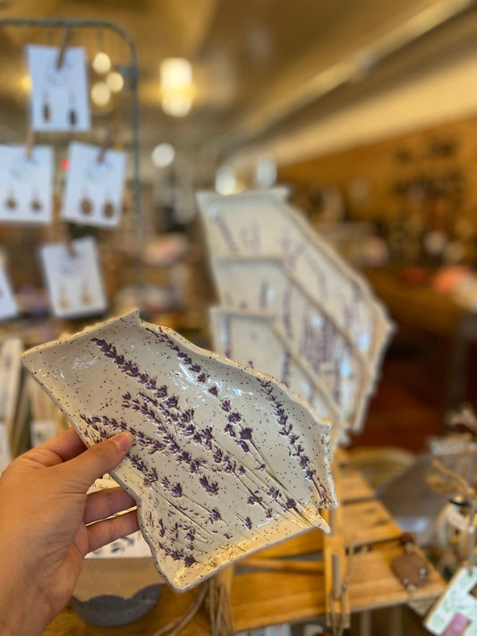 Lavender GA Ceramic Tray