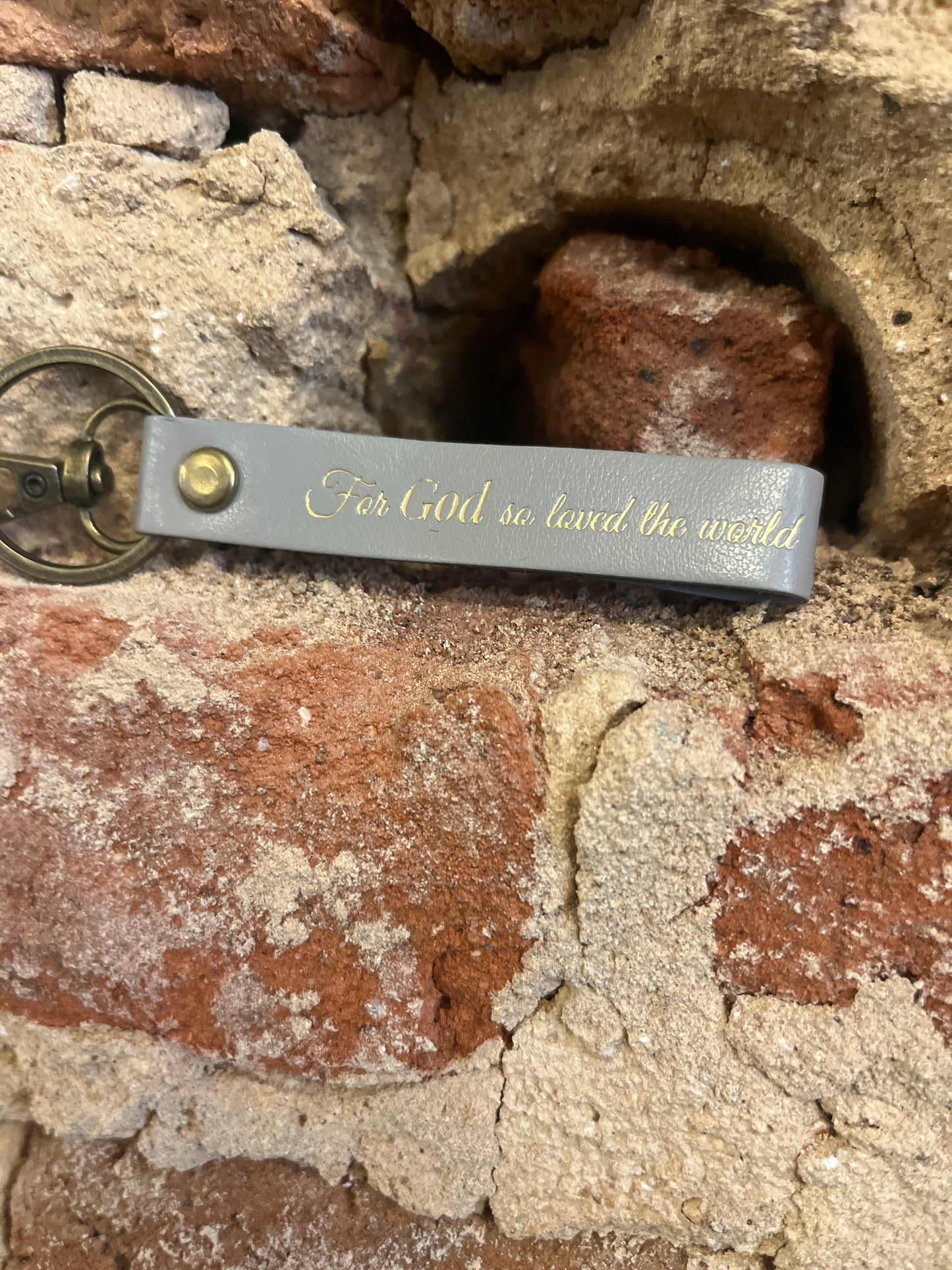 Leather Christian Keychains