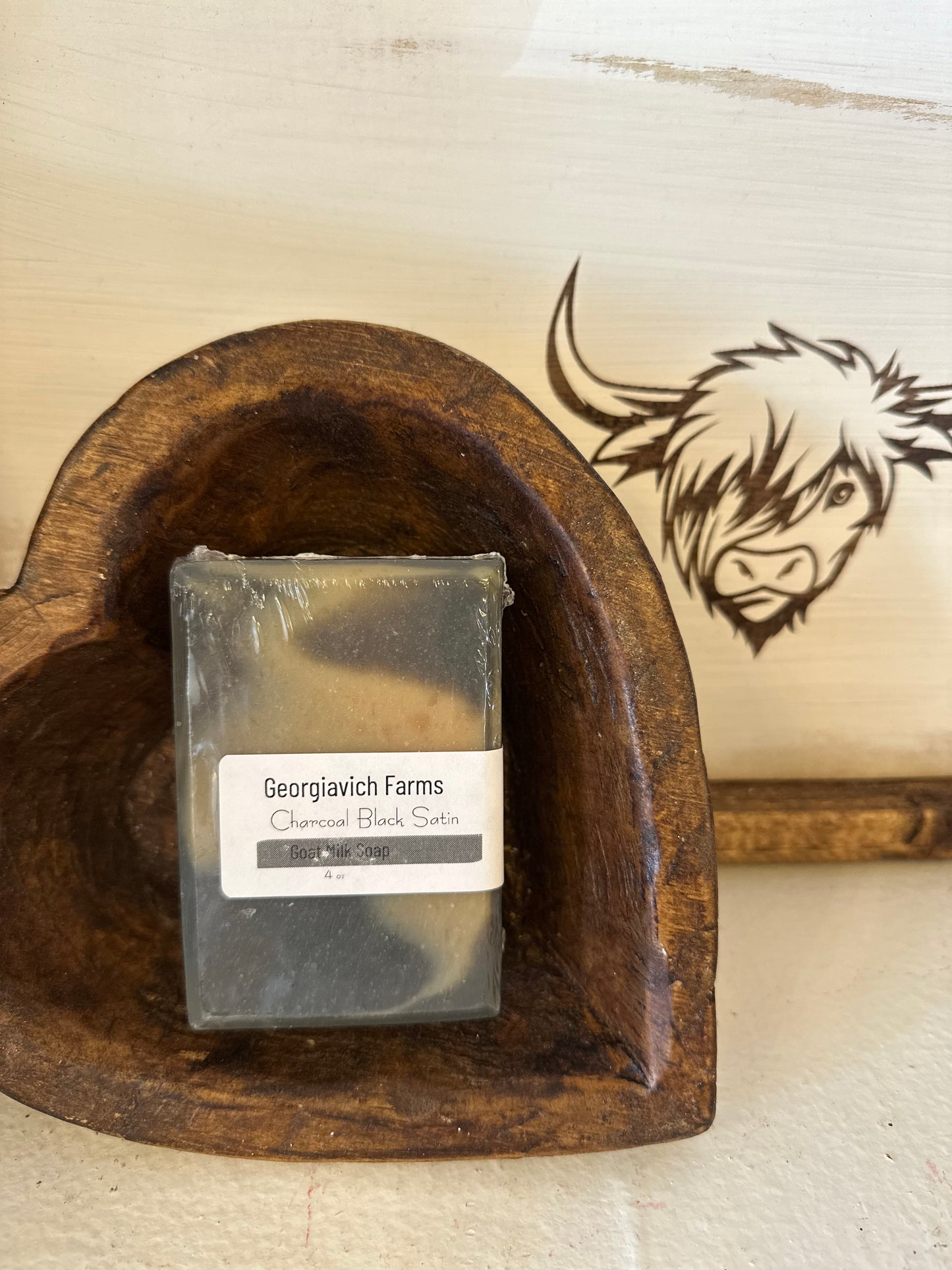 Charcoal Black Satin Goat Milk Soap