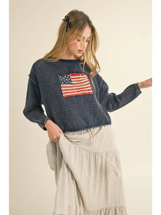 American Flag Sweater