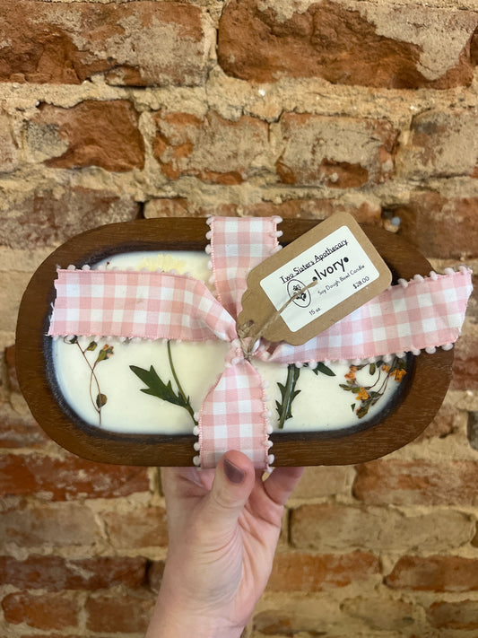 Ivory Soy Dough Bowl Candle