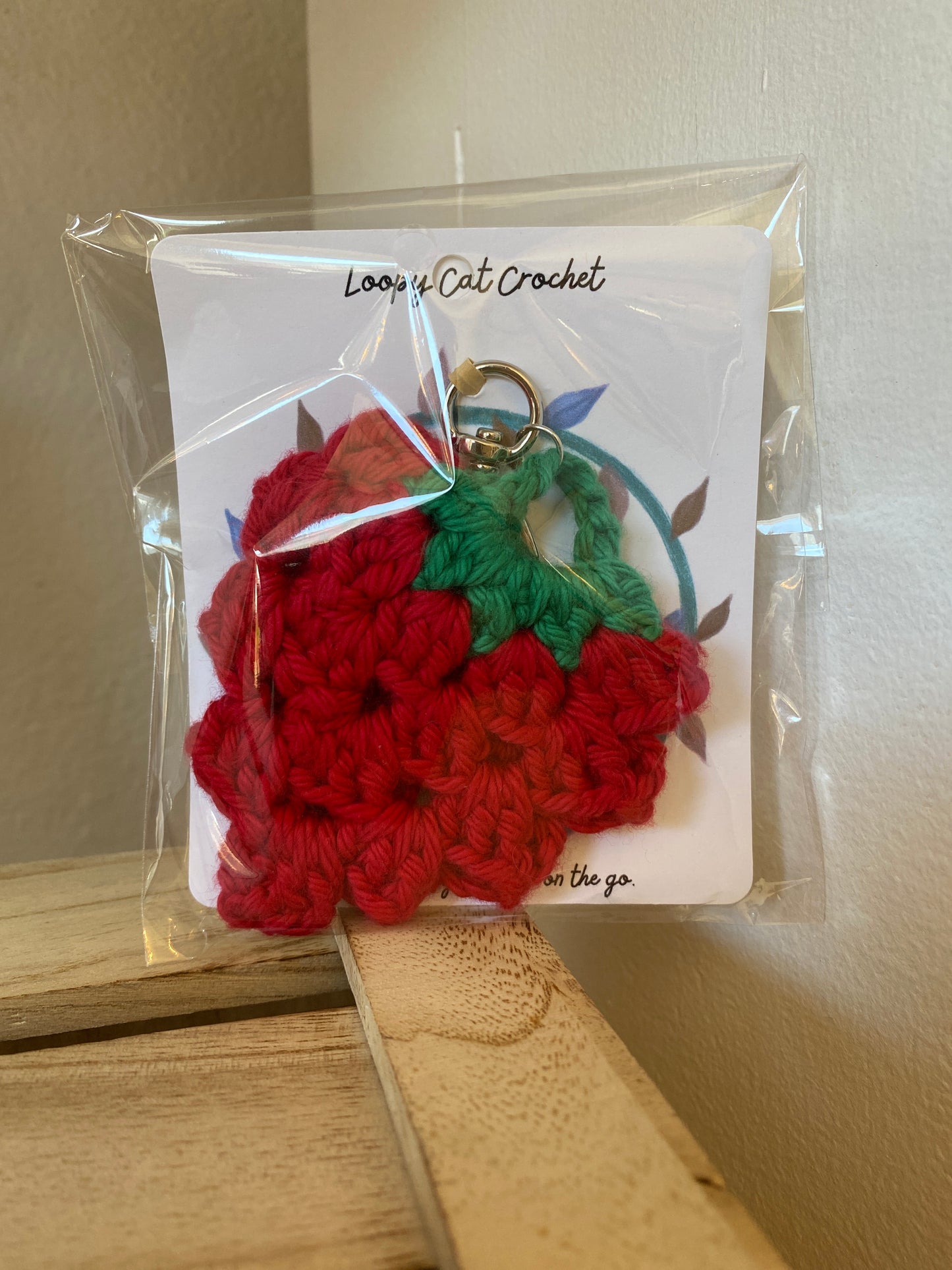 Strawberry (L) Keychain/Charm
