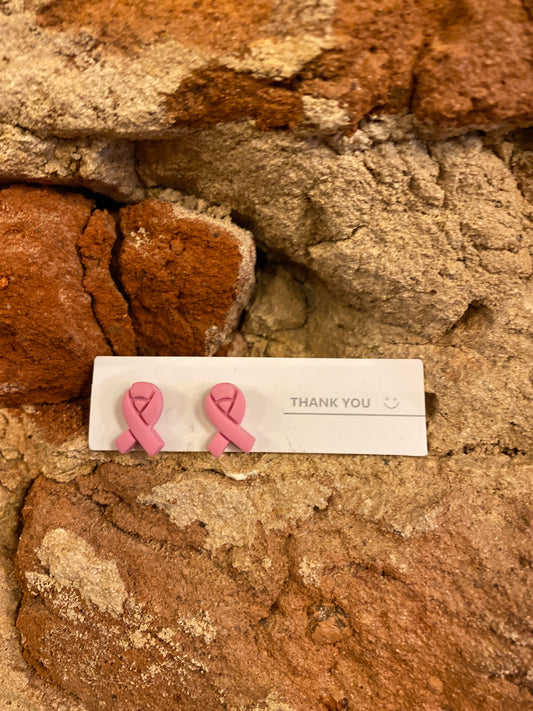 STUD HOT PINK RIBBON