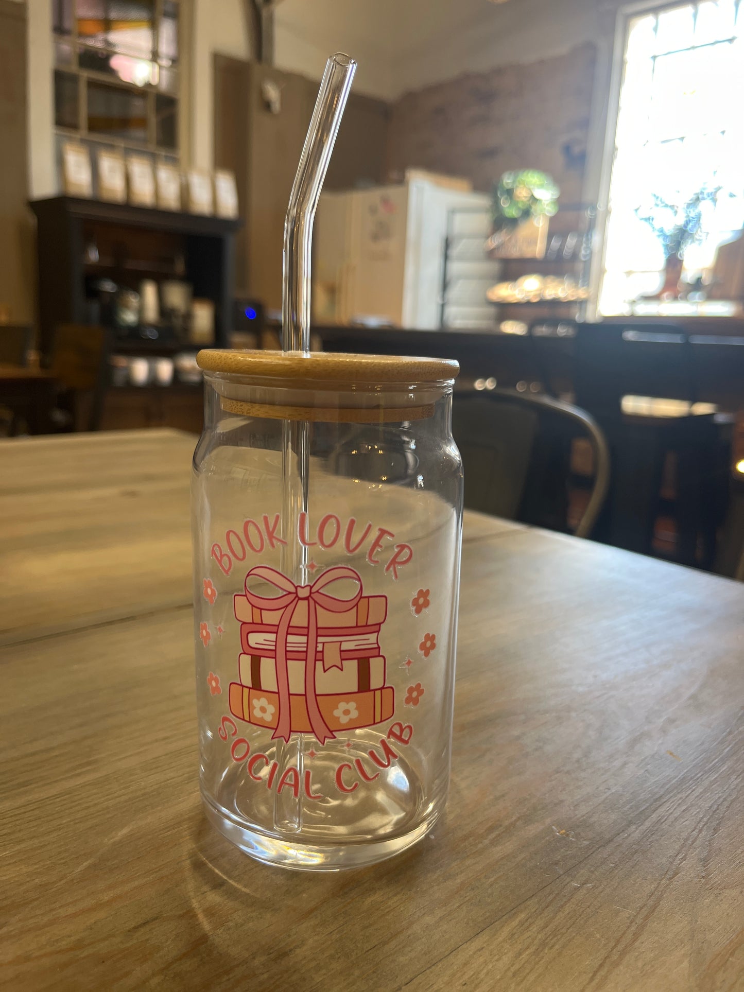 Glass Tumblers with Straws