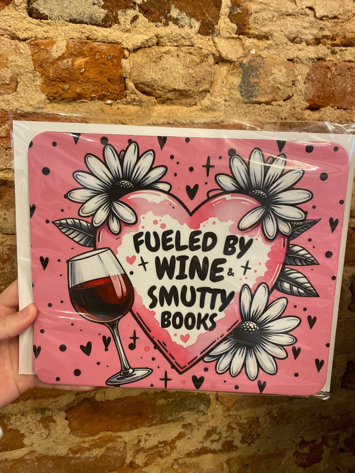 Fueled by Wine & Smutty Books Mouse Pad