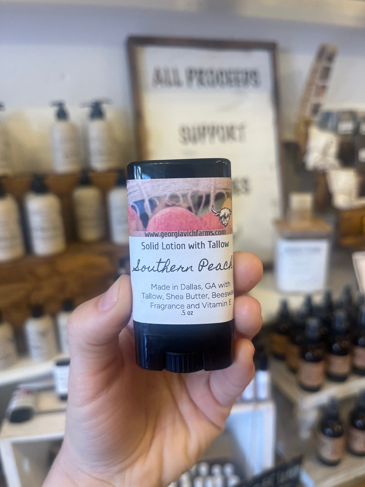 Solid Lotion with Tallow