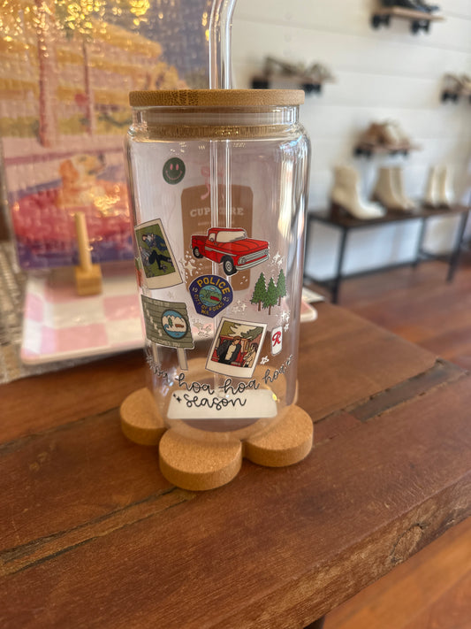 City of Forks 16oz Glass Cup