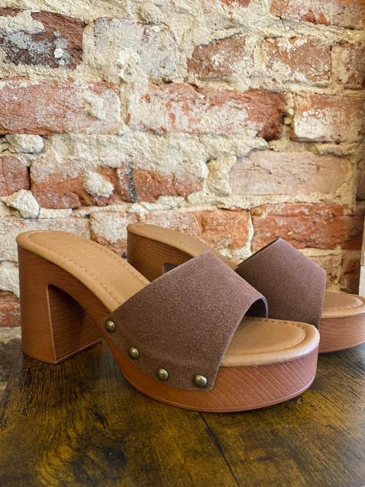 Platform Suede Sandals