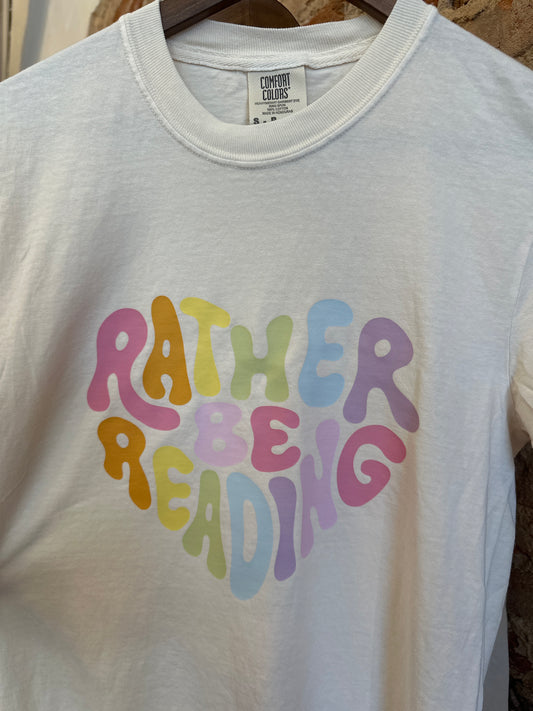 Rainbow Rather Be Reading Comfort Colors T-Shirt