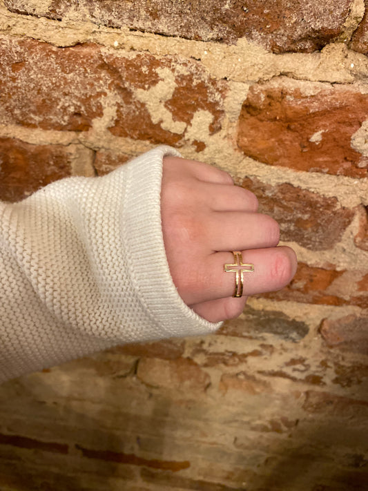 Cross Ring with Cut Out