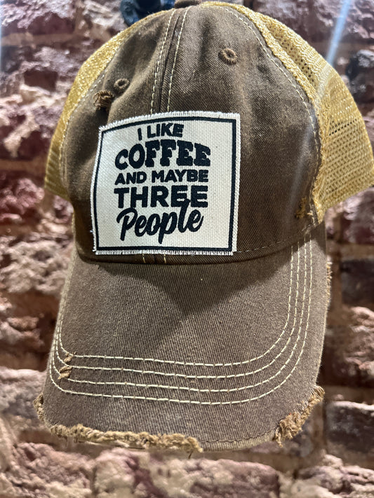 I like Coffee & 3 People Hat