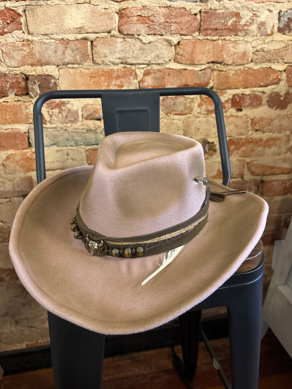 Distressed Feather Fedora
