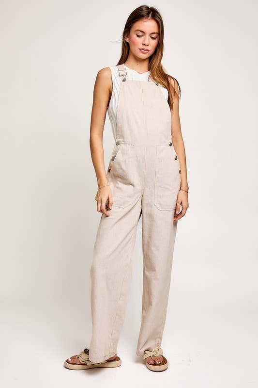 Wide Leg Stripe Jumpsuit