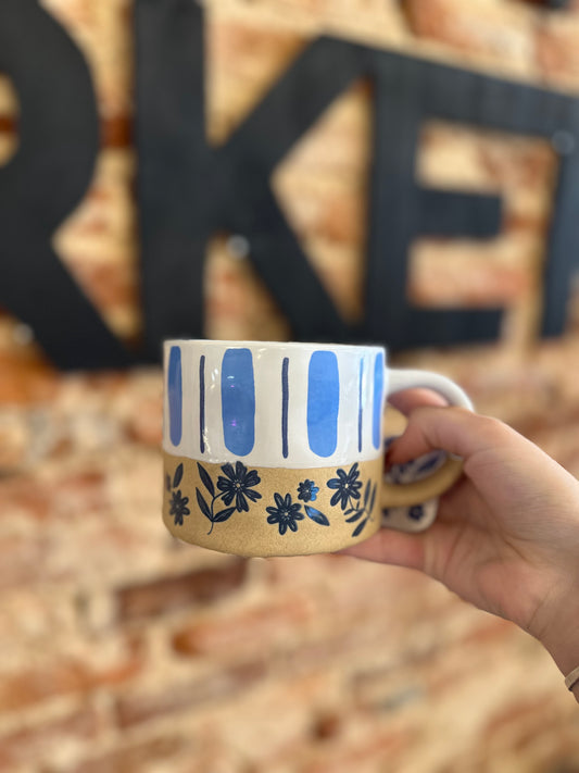 Blue Floral Mug